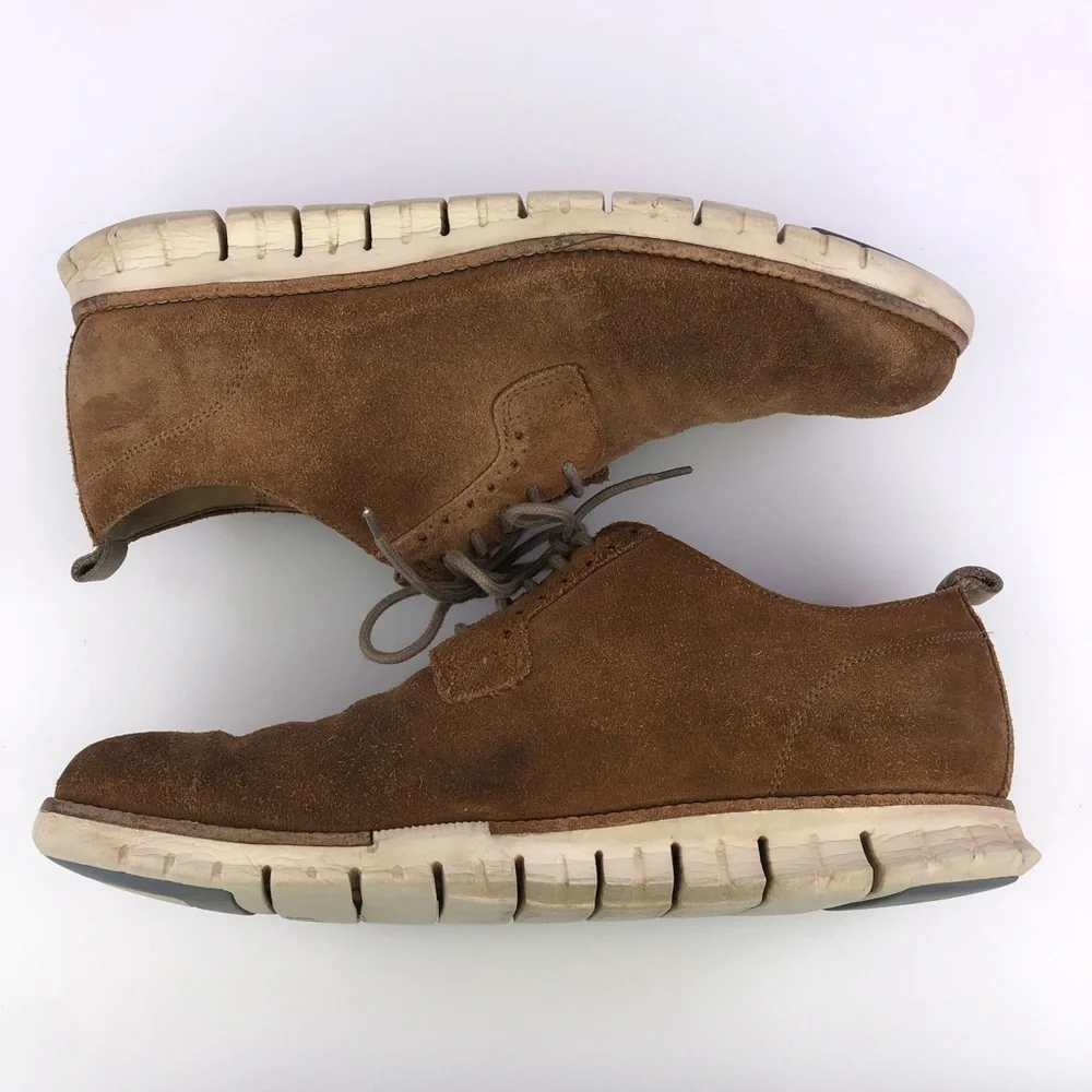 Cole Haan Zerogrand Grand OS Suede Brown Dress Shoes Size 10.5